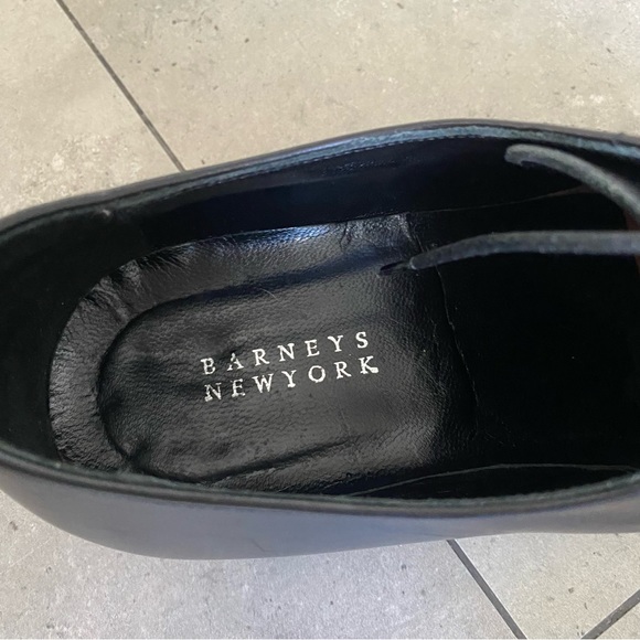 Barney\'s New York black derby dress shoes leather made in Italy 12M main image 4